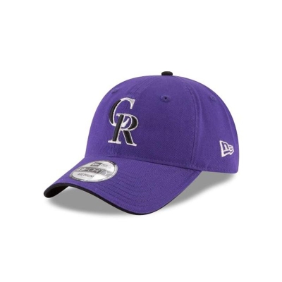 Black Colorado Rockies Hat - New Era MLB Core Fit Alt 2 49FORTY Fitted Caps USA1380745